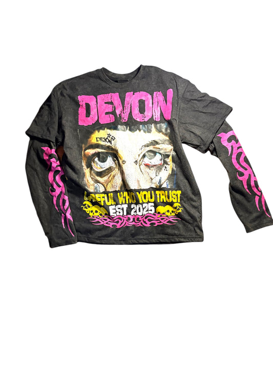 DEVON “LIONS EYE” LAYERED LONG SLEEVE T-SHIRT